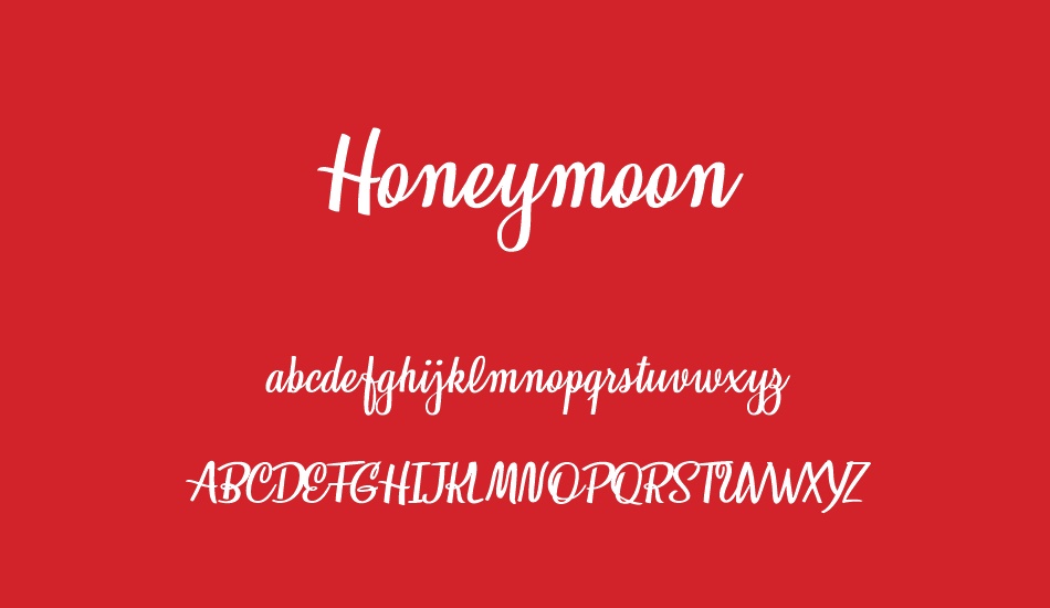 honeymoon-personal-use font