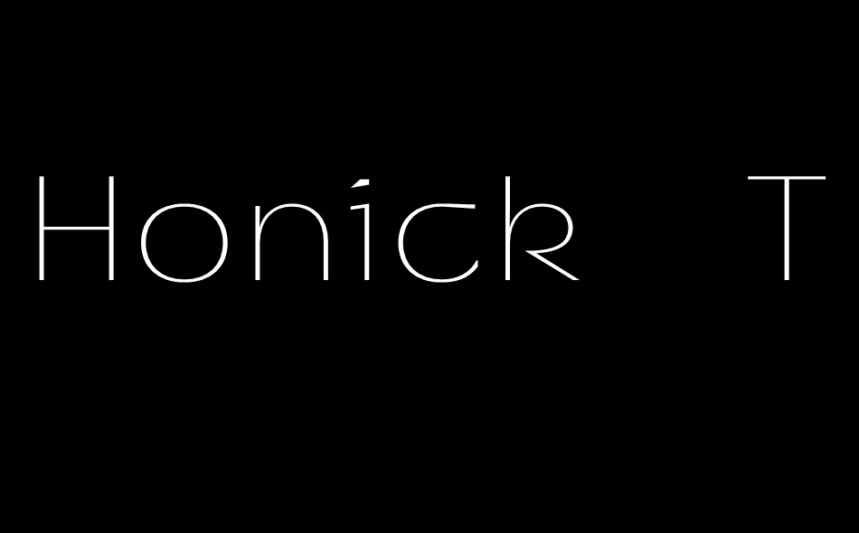 Honick font big