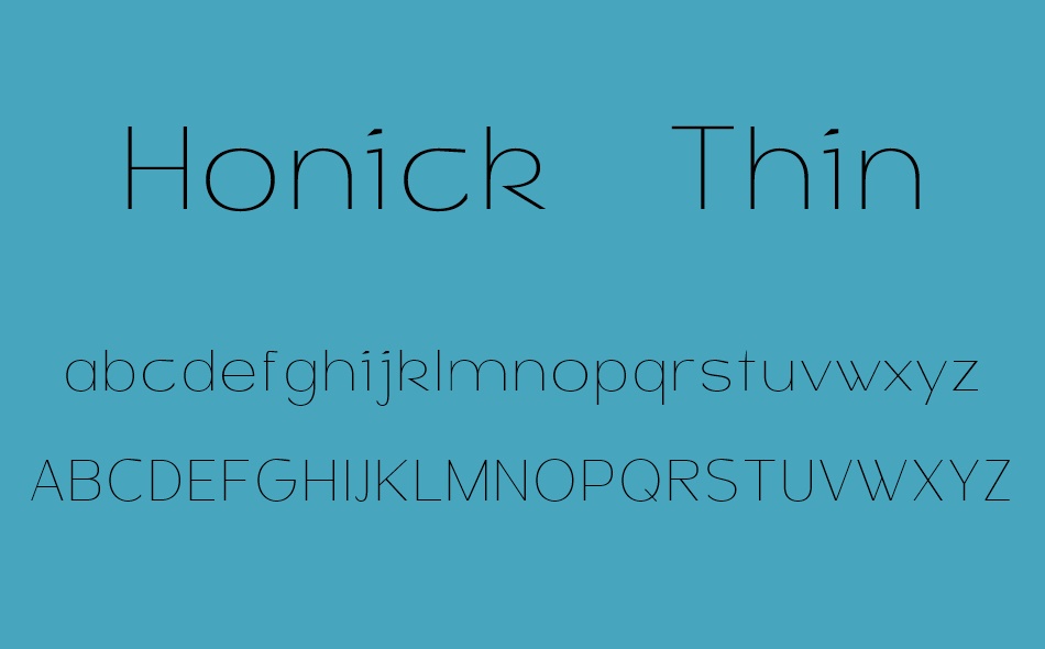 Honick font