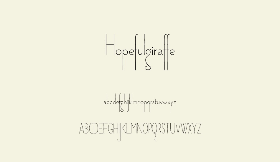 hopefulgiraffe-demo font