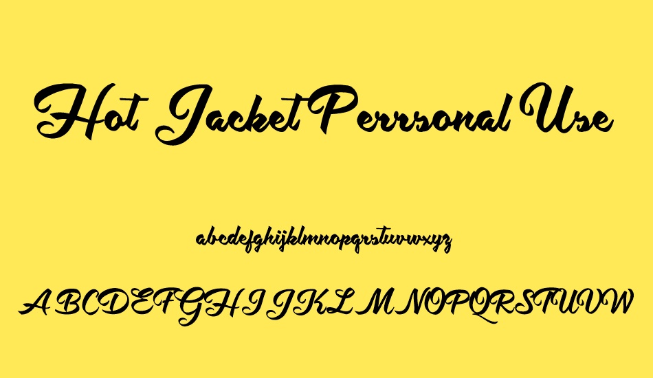 hot-jacket-perrsonal-use font