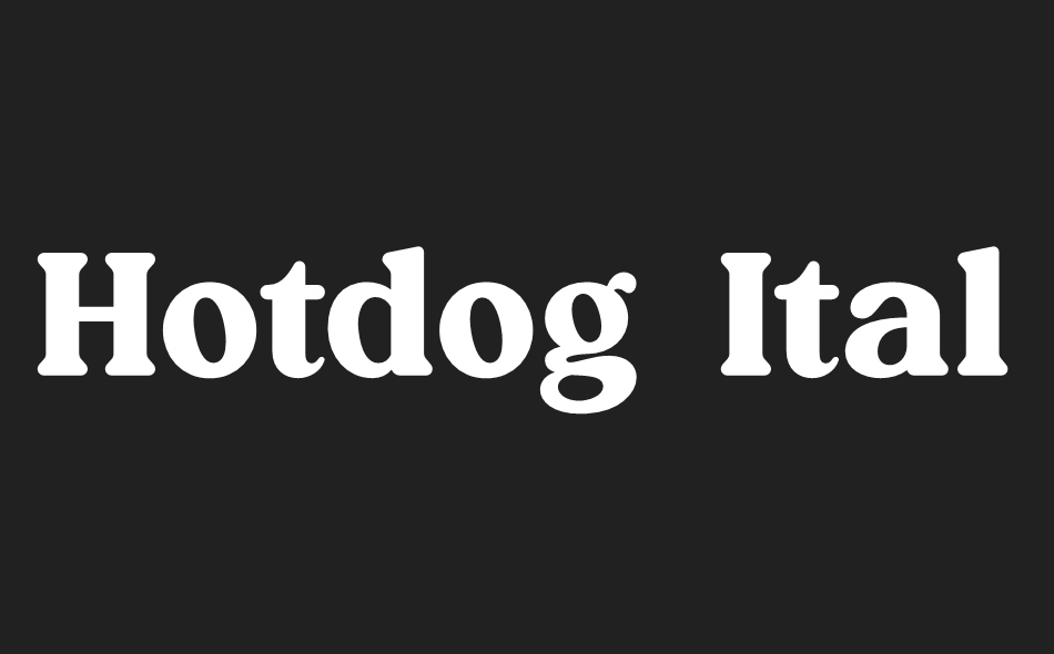 Hotdog Italian font big