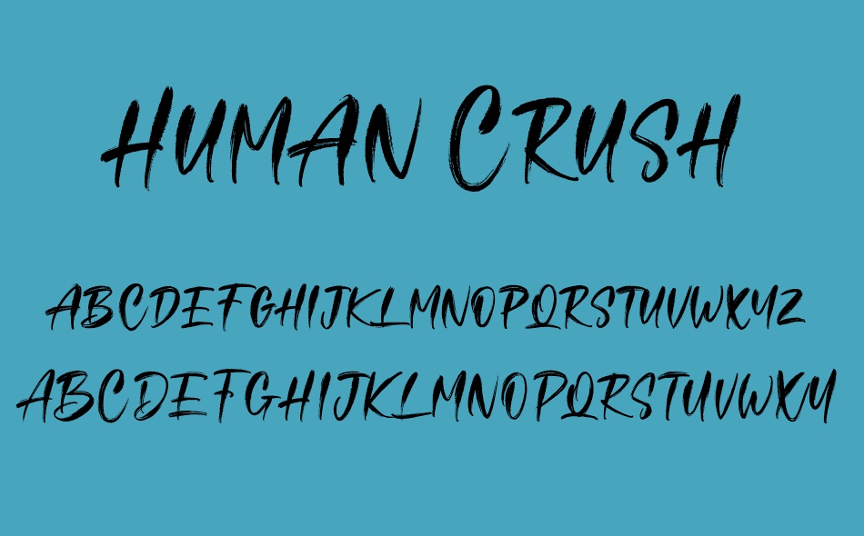 Human Crush font