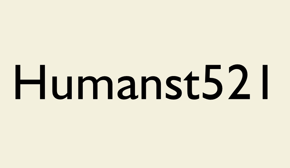 humanst521-bt font big
