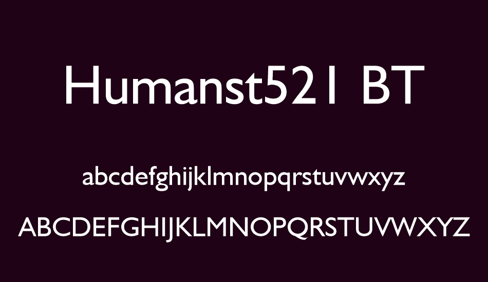 humanst521-bt font