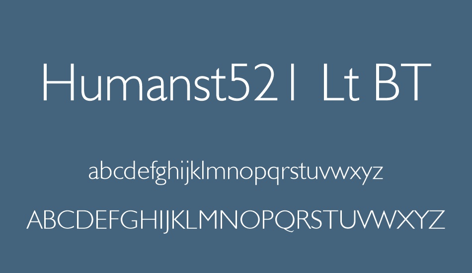 humanst521-lt-bt font