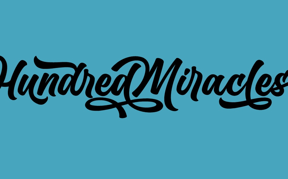 Hundred Miracles font big