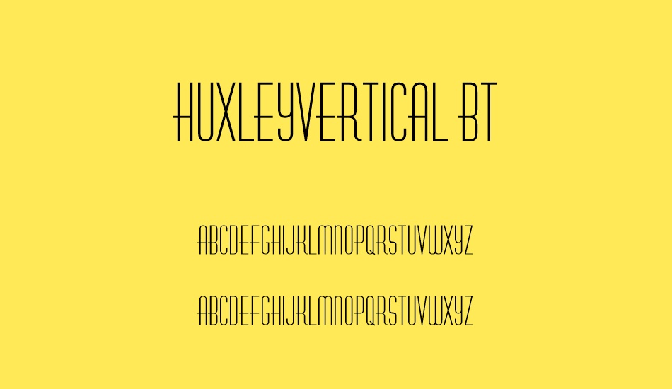 huxleyvertical-bt font