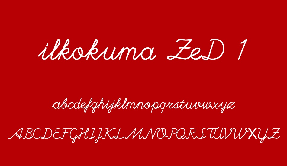ilkokuma-zed-1 font