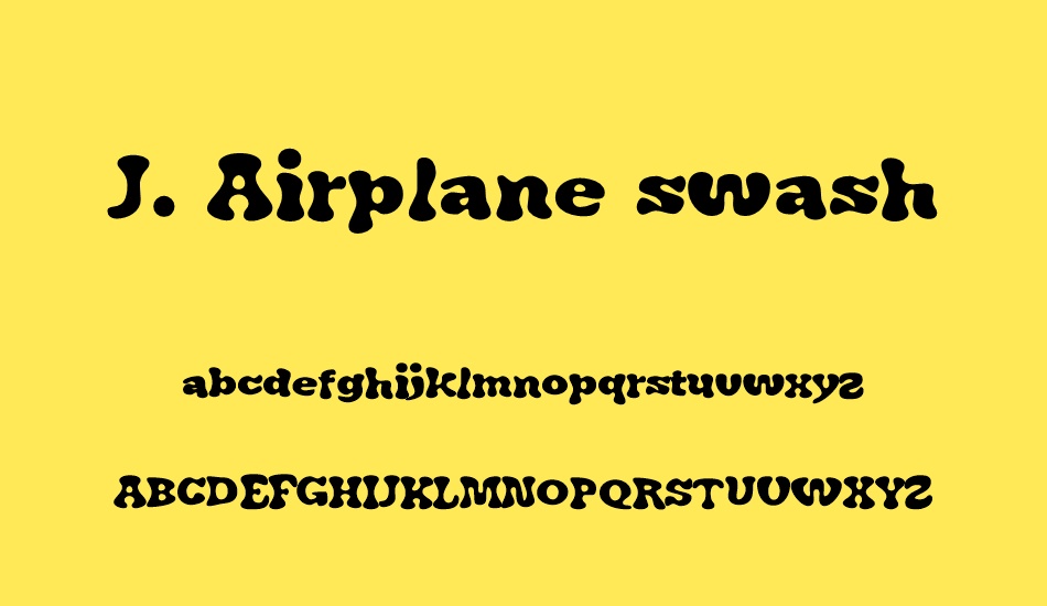 j--airplane-swash font