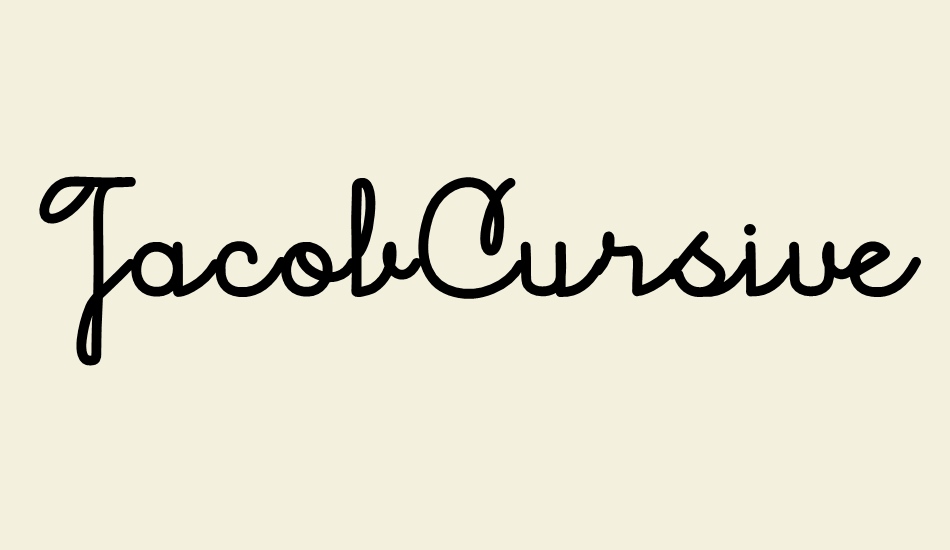 jacobcursive font big