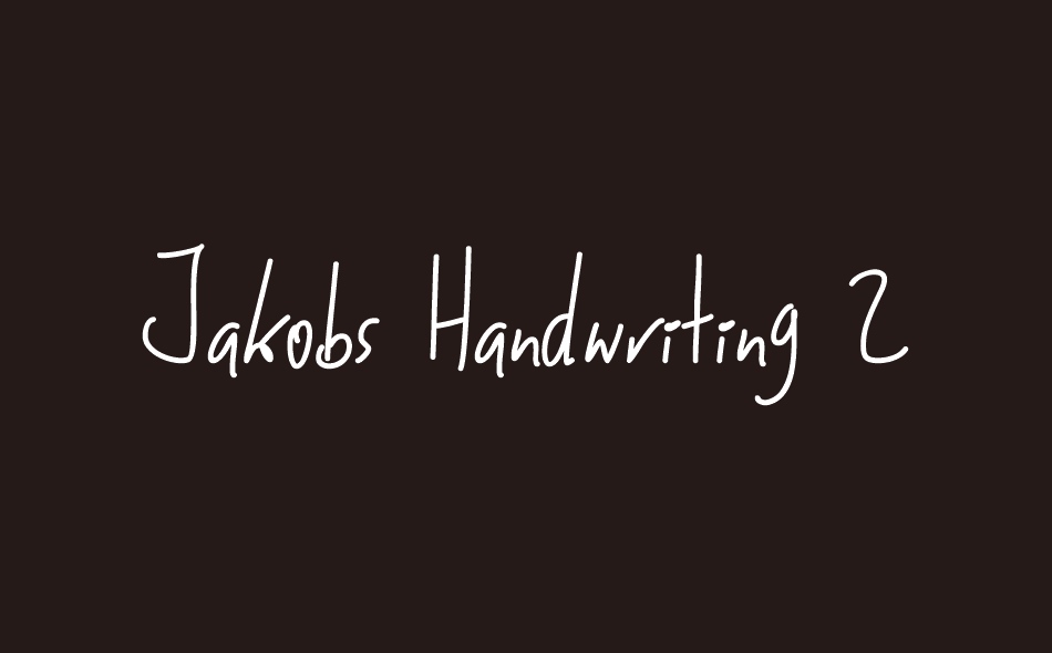 Jakobs Handwriting 2 font big