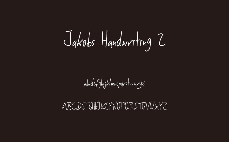 Jakobs Handwriting 2 font