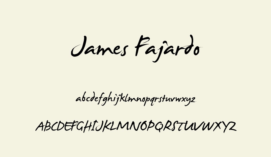 james-fajardo font