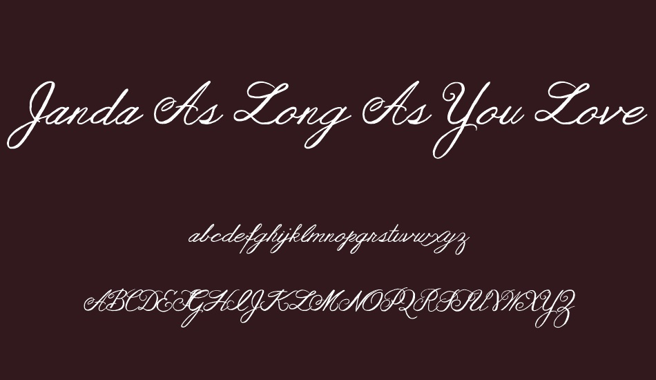 janda-as-long-as-you-love-me font