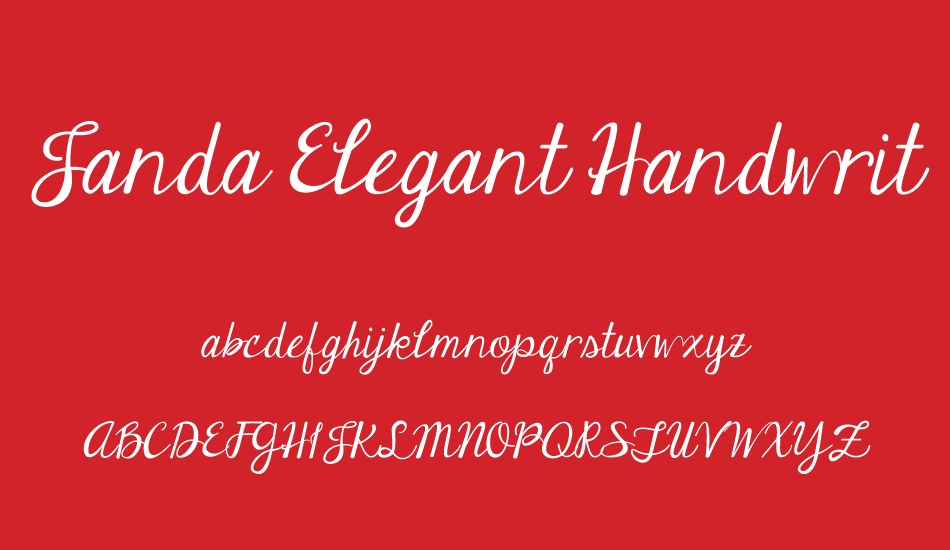 janda-elegant-handwriting font