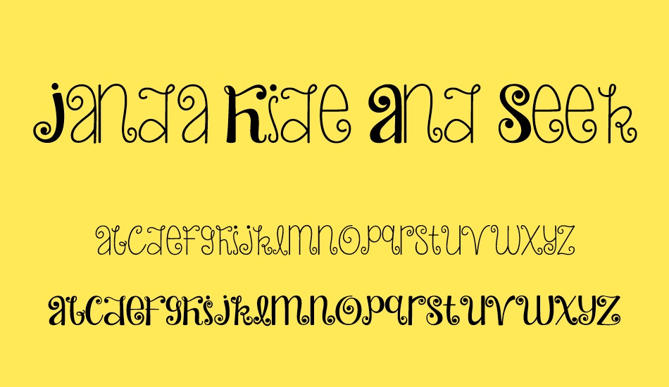 janda-hide-and-seek font