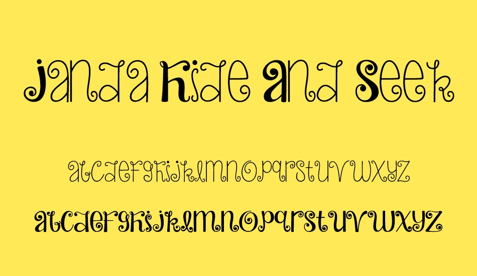 janda-hide-and-seek font
