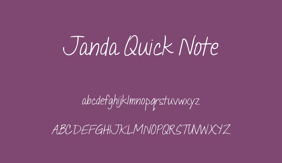 janda-quick-note font