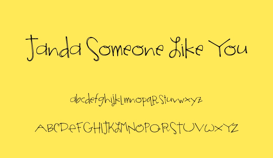 janda-someone-like-you font