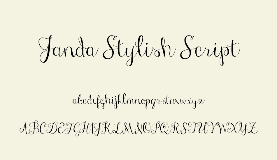 janda-stylish-script font