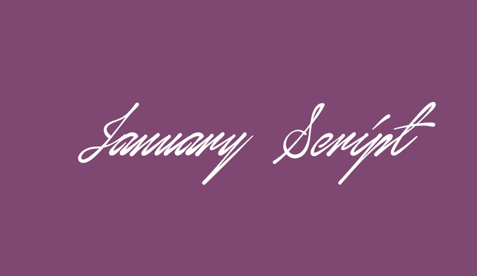 january-script-personal-use font big