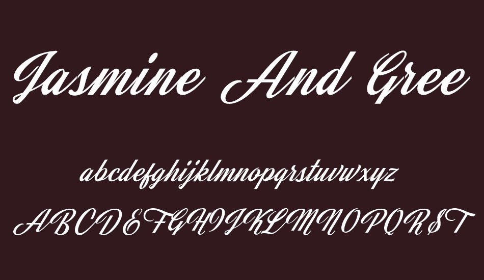 jasmine-and-greentea font