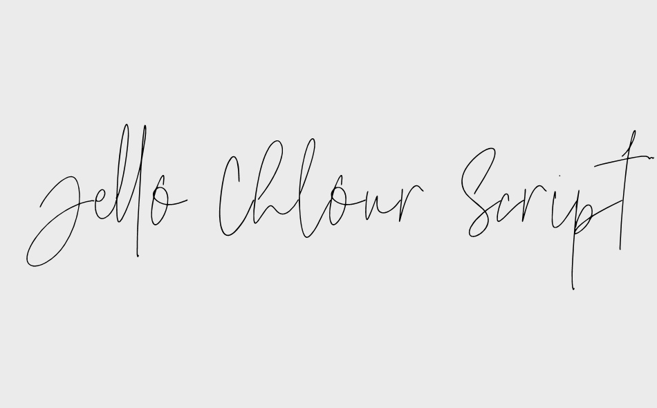 Jello Chlour Script font big