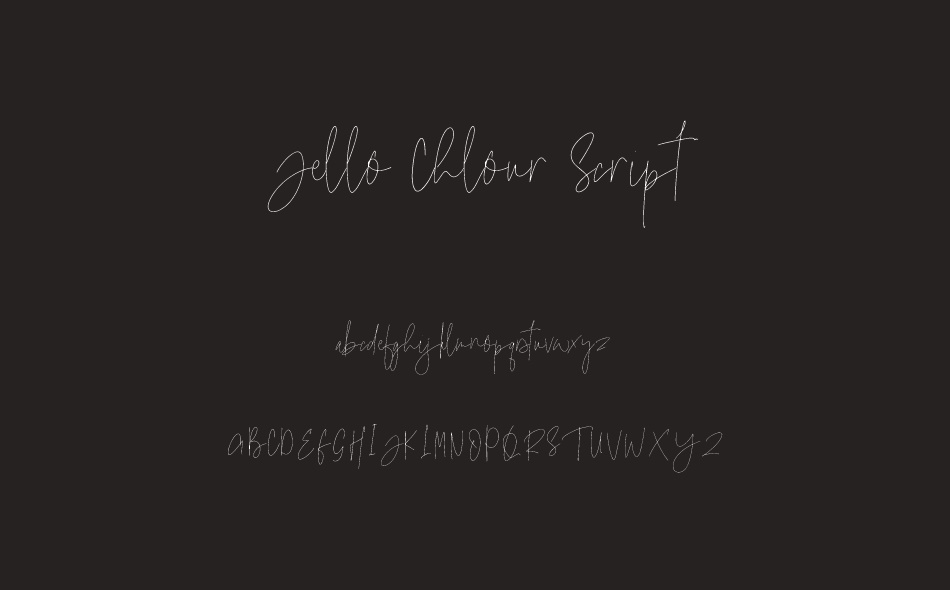 Jello Chlour Script font