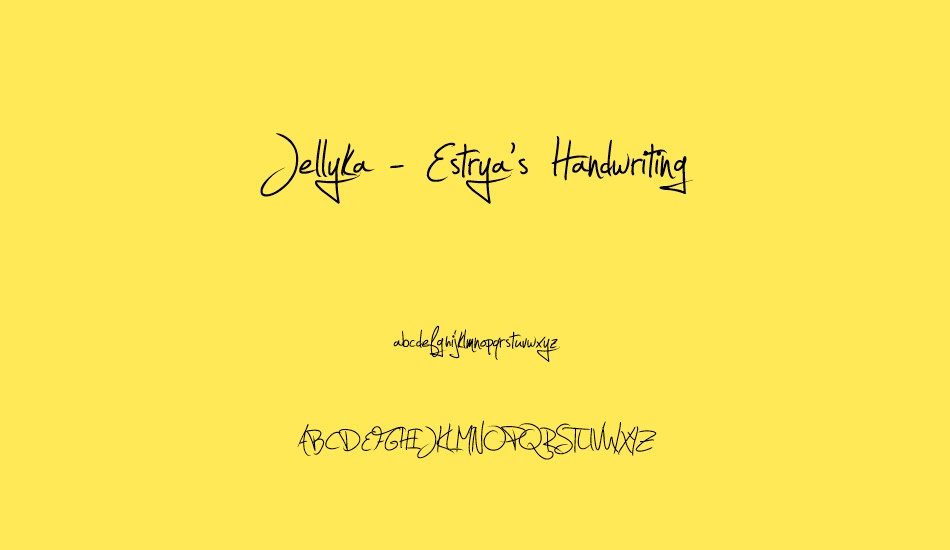 jellyka---estryas-handwriting font