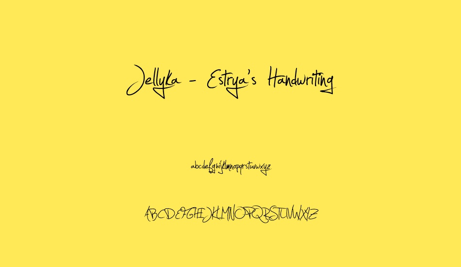 jellyka---estryas-handwriting font