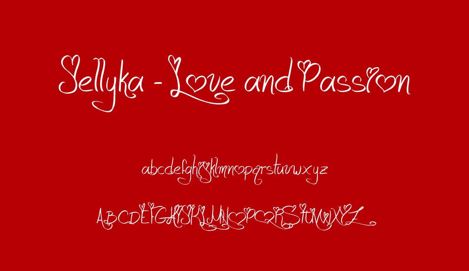 jellyka---love-and-passion font