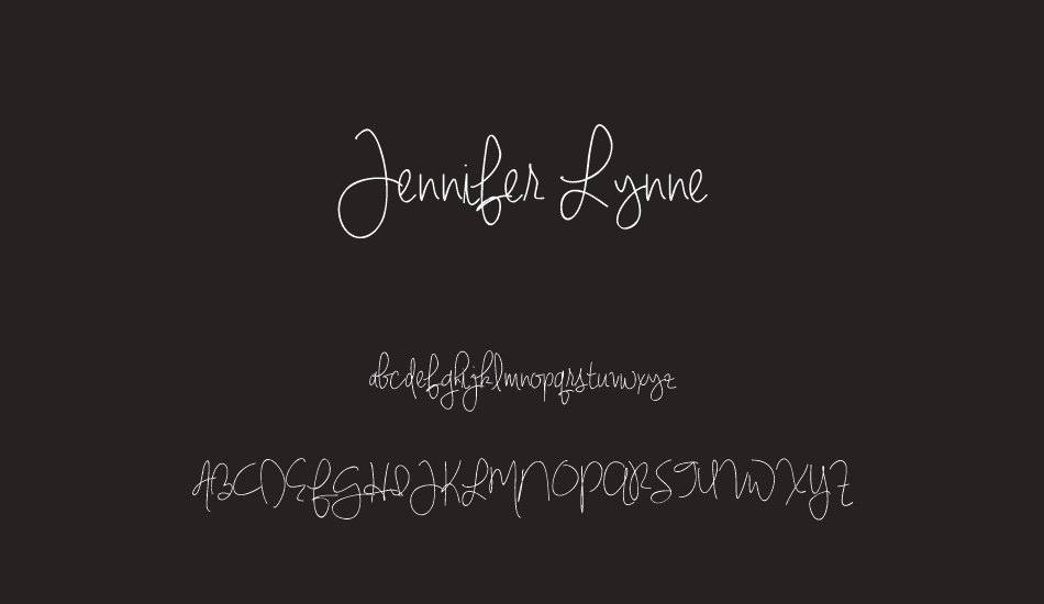 jennifer-lynne font