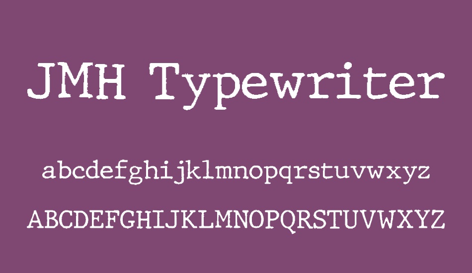 jmh-typewriter font