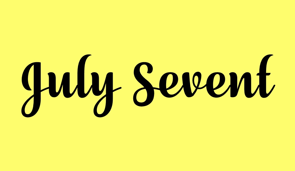 july-seventh font big