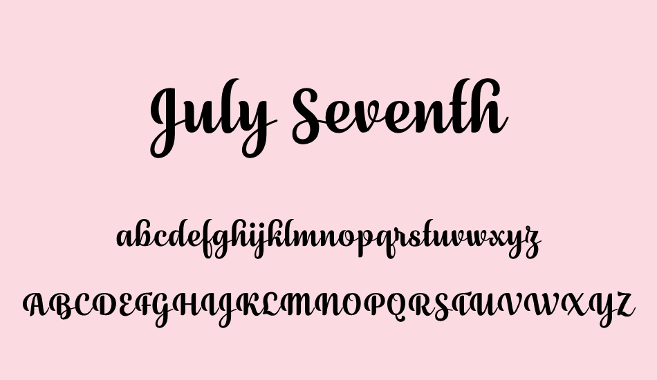 july-seventh font