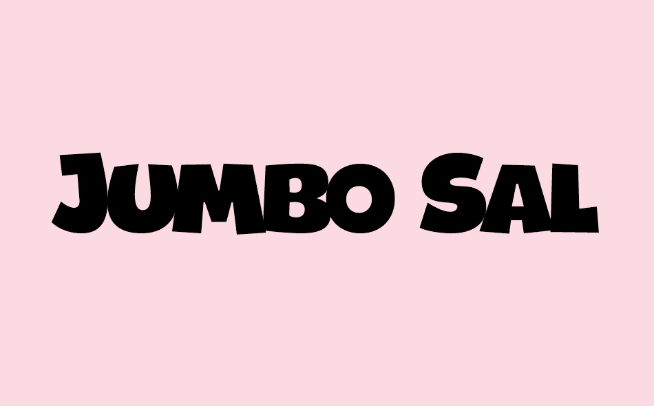 Jumbo Sale font big