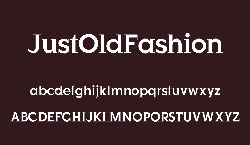 justoldfashion font