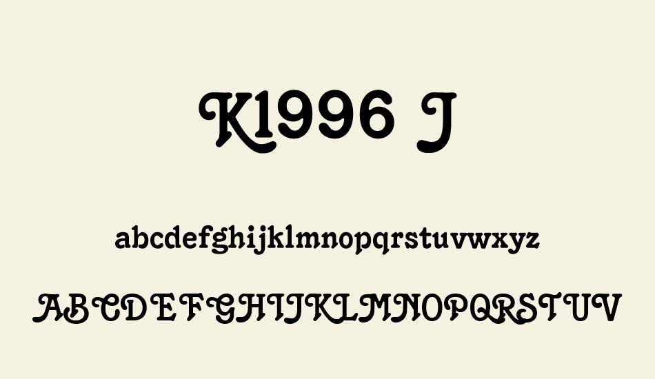 k1996-j font