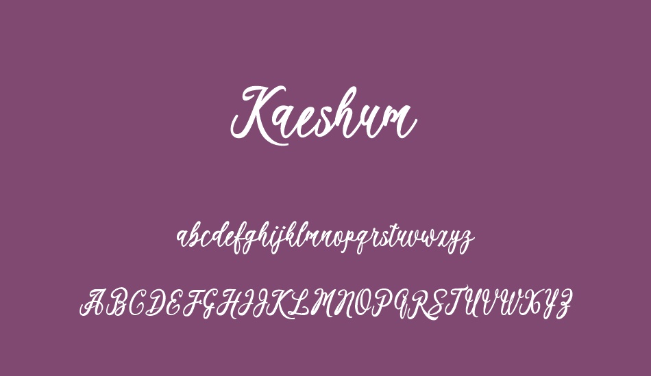 kaeshum font