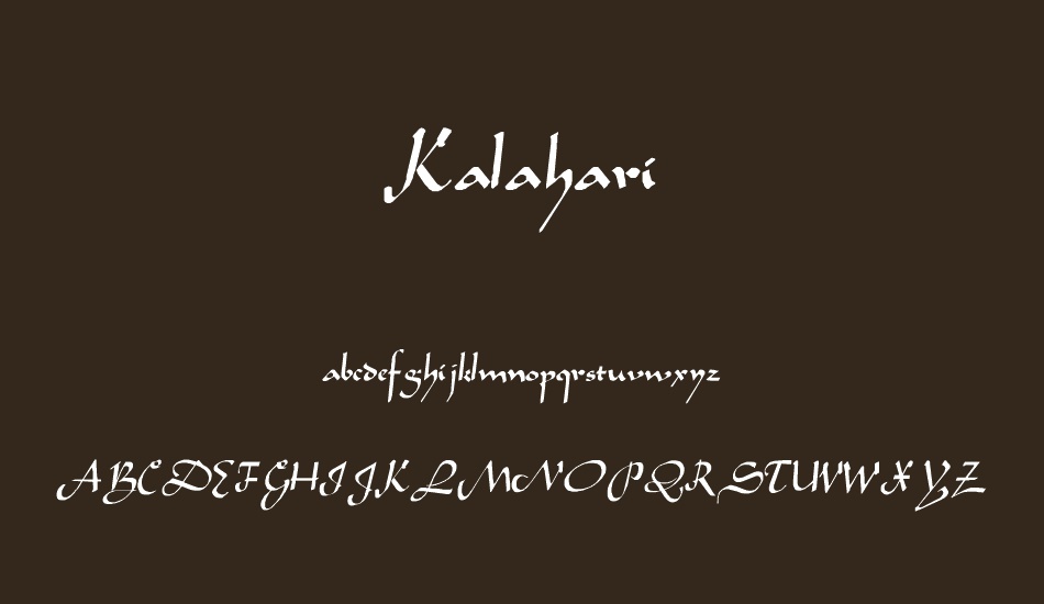 kalahari font