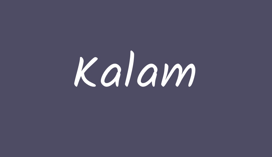 kalam font big