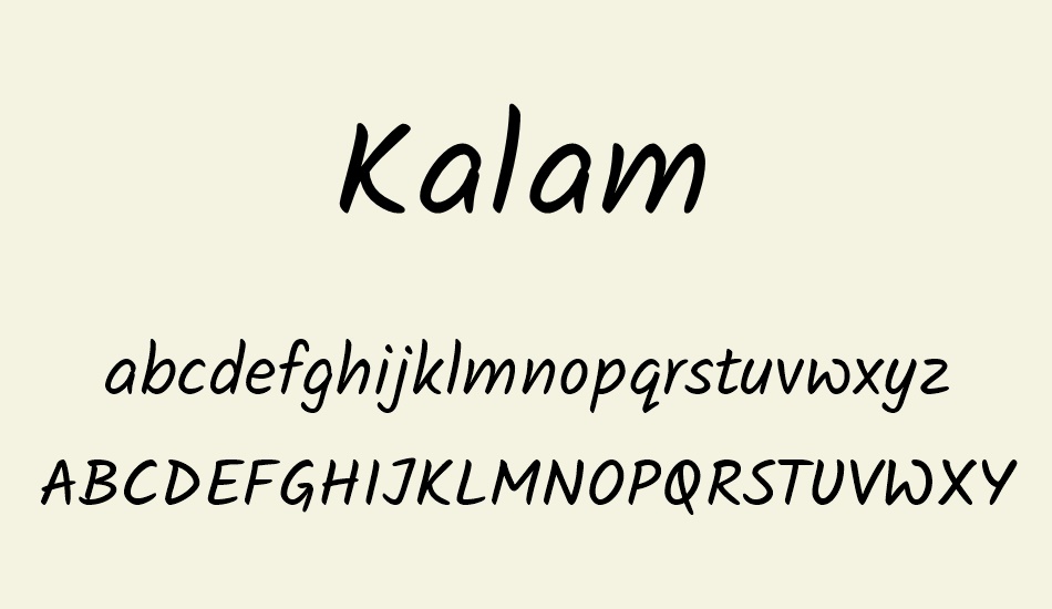 kalam font