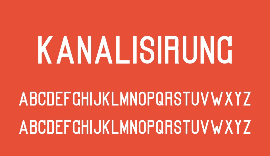 kanalisirung font