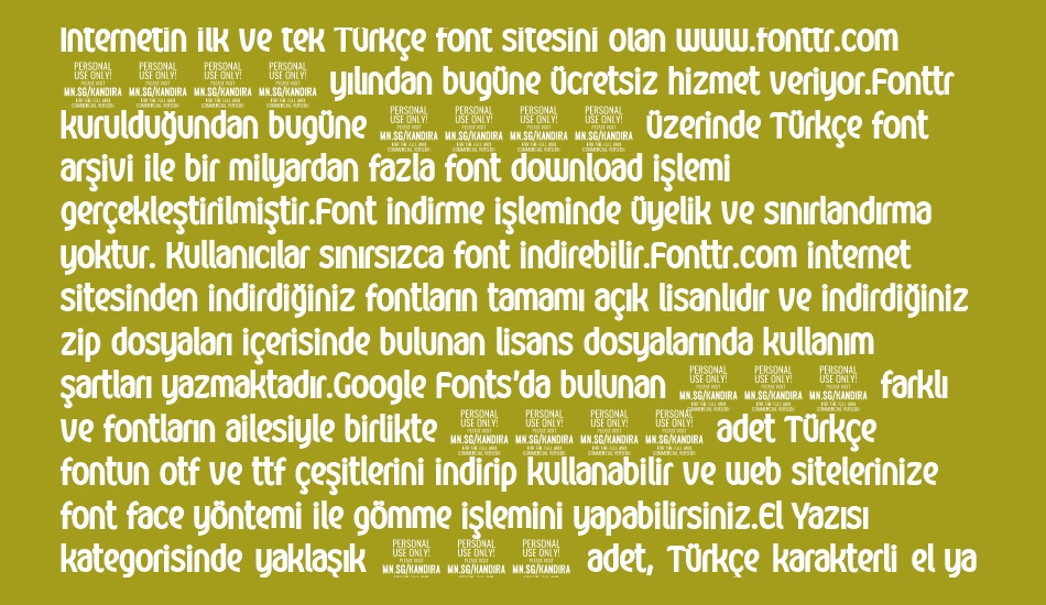 kandira-personal font 1