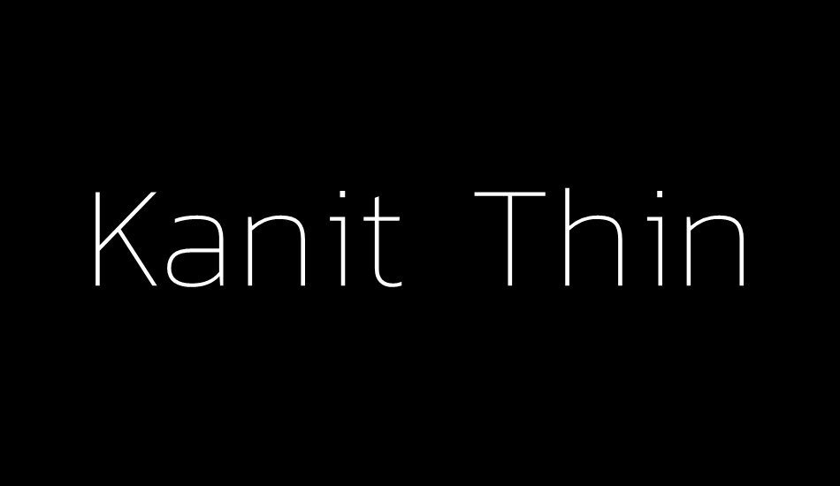 kanit-thin font big