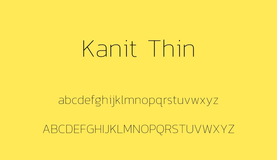 kanit-thin font