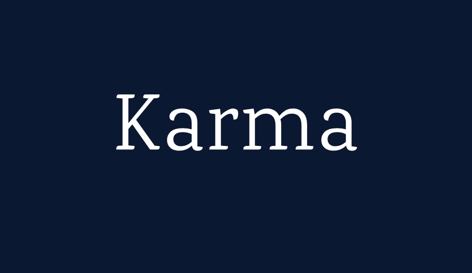 karma font big