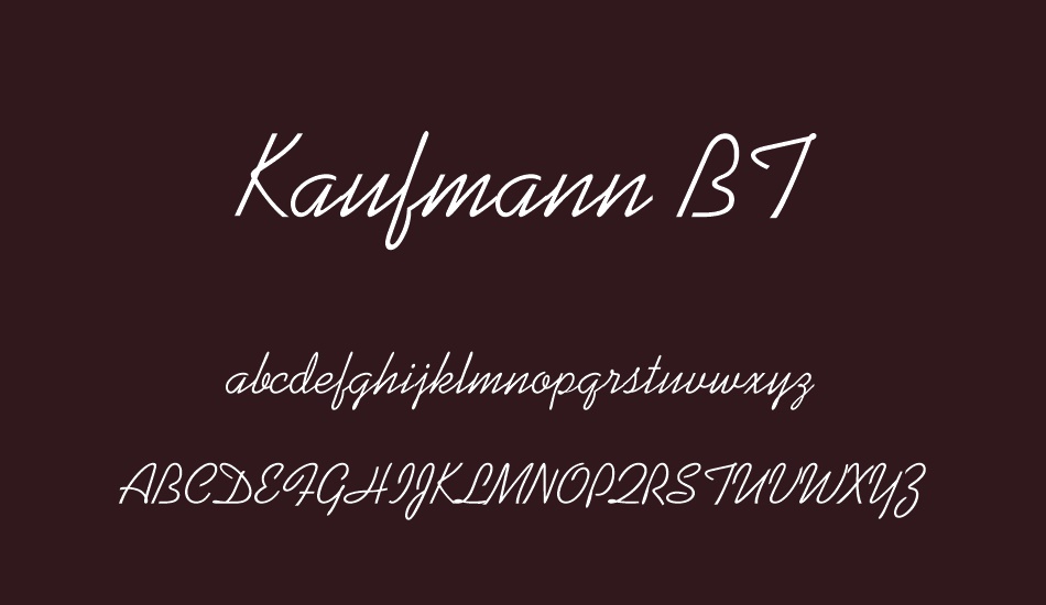 kaufmann-bt font