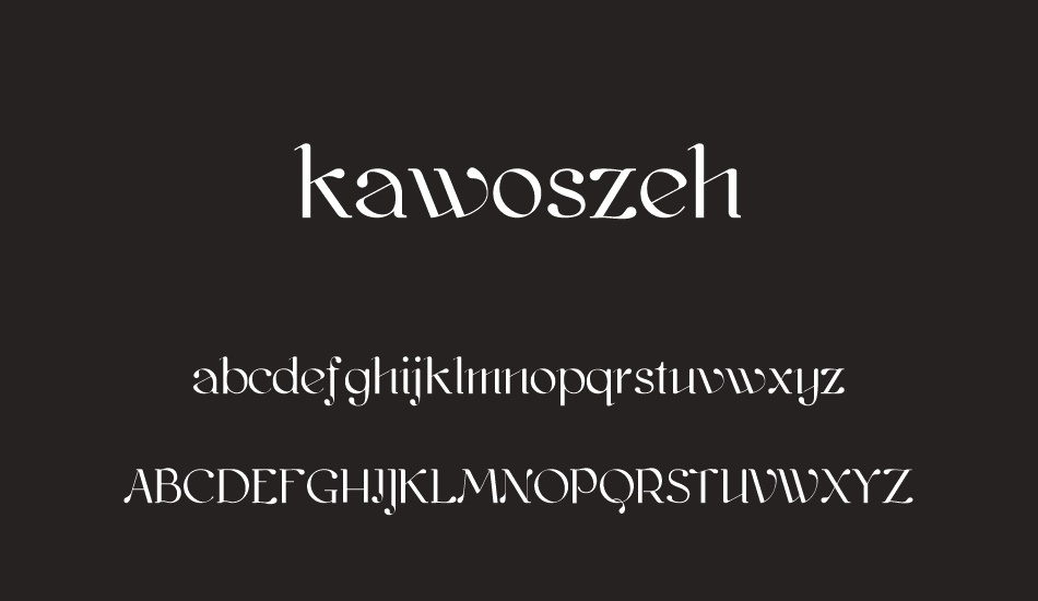 kawoszeh font